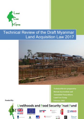 Technical Review of The Draft Myanmar Land Acquisition Law 2017