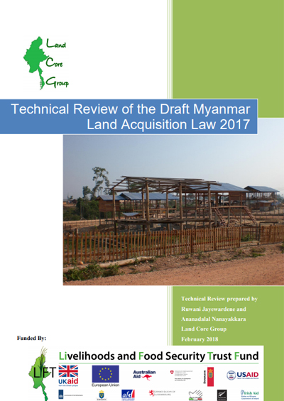 Technical Review of The Draft Myanmar Land Acquisition Law 2017