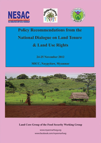 2012 Polciy recommendations from the national dialogue on land tenure and land use rights