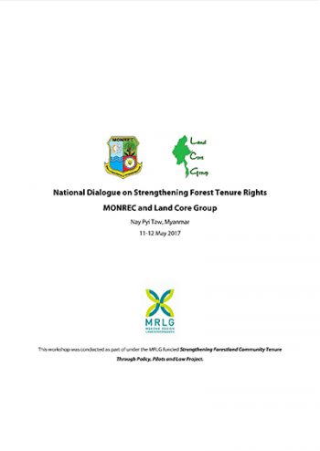 National Forest Tenure Dialogue Proceedings