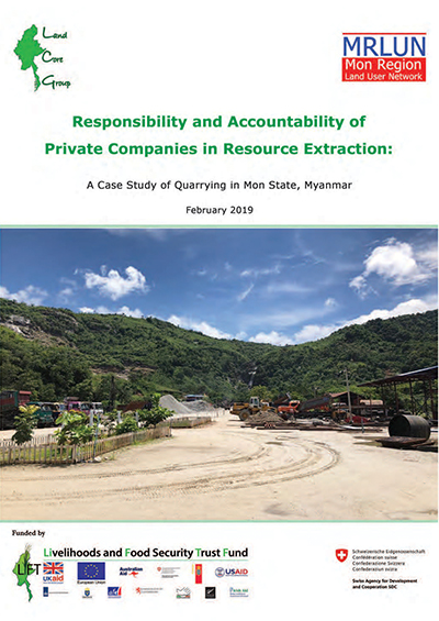 Responsibility and Accountability of Private Companies in Resource Extraction Mon State