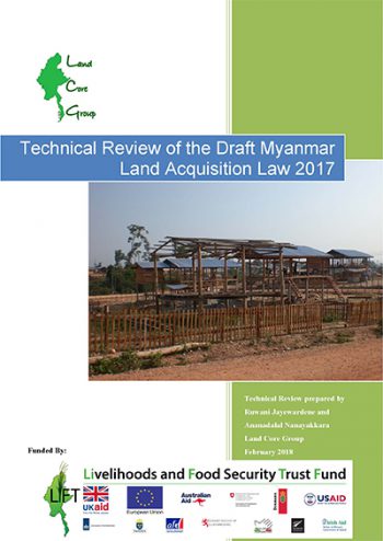 Technical Review of the Draft Myanmar Land Acquisition Act 2017